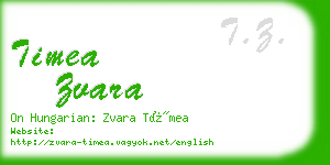 timea zvara business card